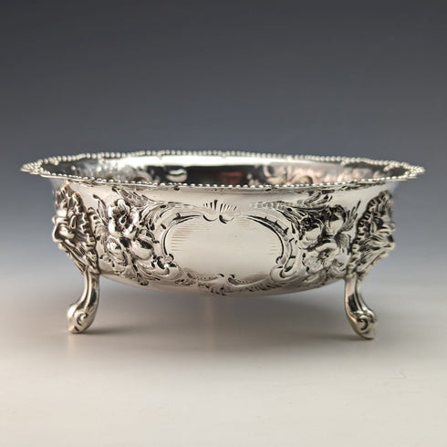 1880年 英国アンティーク 純銀製 脚付きボウル 113g Robert Harper